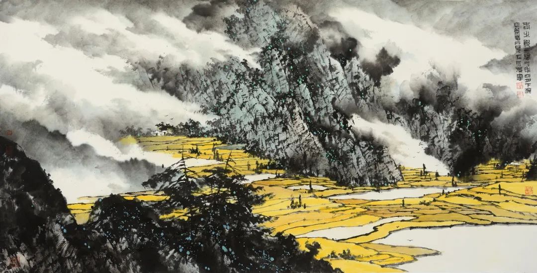 《春之歌》  孙宪  中国画   68cm×138cm